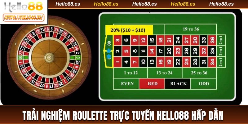 Trải nghiệm Roulette trực tuyến HELLO88 hấp dẫn
